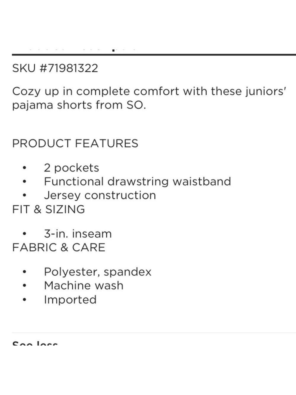 SO 3X pink with coral stars pajama shorts with pockets - Picture 4 of 11